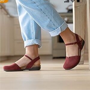 Dansko Rowan Cinnabar Milled Nubuck Shoes Size 38 ~New Without Box~Sold Out